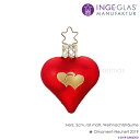 INGE-GLAS オーナメント Herz rot matt  CHRISTMAS VISIONSライン 原産国ドイツ ハンドメイド MANUFAKTUR インゲグラスマニュファクチャー クリスマス ヨーロッパ 北欧 クリスマスツリー サングッド sungood 10033S019