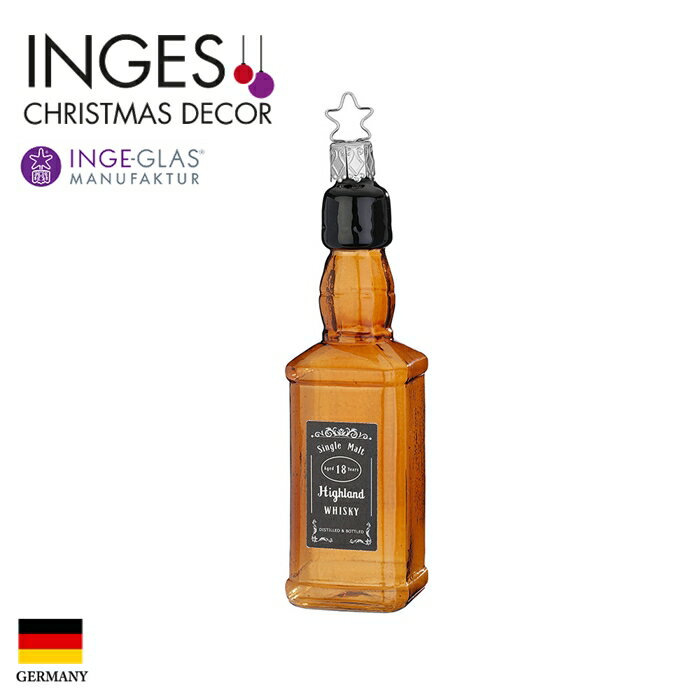 INGE-GLAS クリスマスツリー オーナメント ドイツ MANUFAKTUR（インゲ・グラス） ハイランドウイスキー ボトル お酒 ドリンクボトル 12cm ヨーロッパ 北欧 クリスマスツリー サングッド sungood 10046S022 