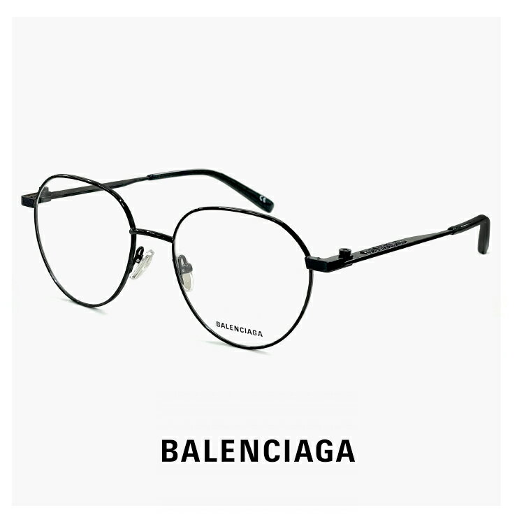 バレンシアガ メガネ BALENCIAGA bb0168o 003 眼鏡 度あり,ダテ眼鏡,クリアサングラス,老眼鏡 として対応可能 メンズ レディース ユニセックス モデル ボストン クラウンパント 型 メタル フレーム 黒ぶち 正規品