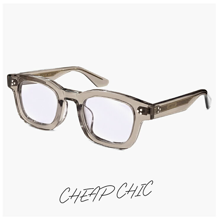 Other - 小ぶり サングラス CHEAP CHIC cc5028 gy メンズ レディース ユニセックス モデル 顔 小さめ 小さい 小顔 ブランド 個性的 おしゃれ かわいい スクエア 型 太 フレーム クリア グレー uvカット 薄い色 青 ブルー ライトカラー レンズ