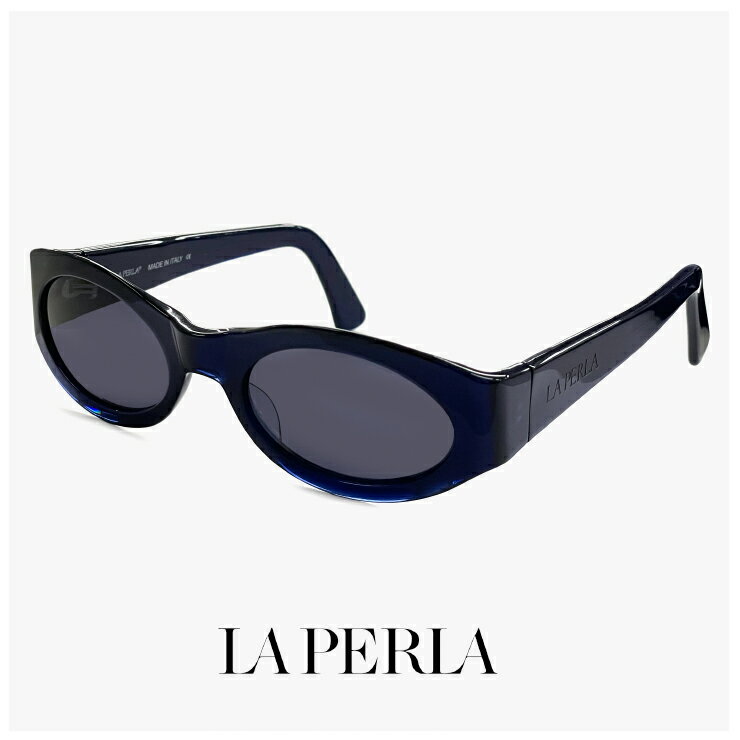 Rakuten - La Perla ラペルラ サングラス spe003 955 オーバル 型 レディース メンズ ユニセックスモデル フレーム イタリア製 クリアネイビー カラー