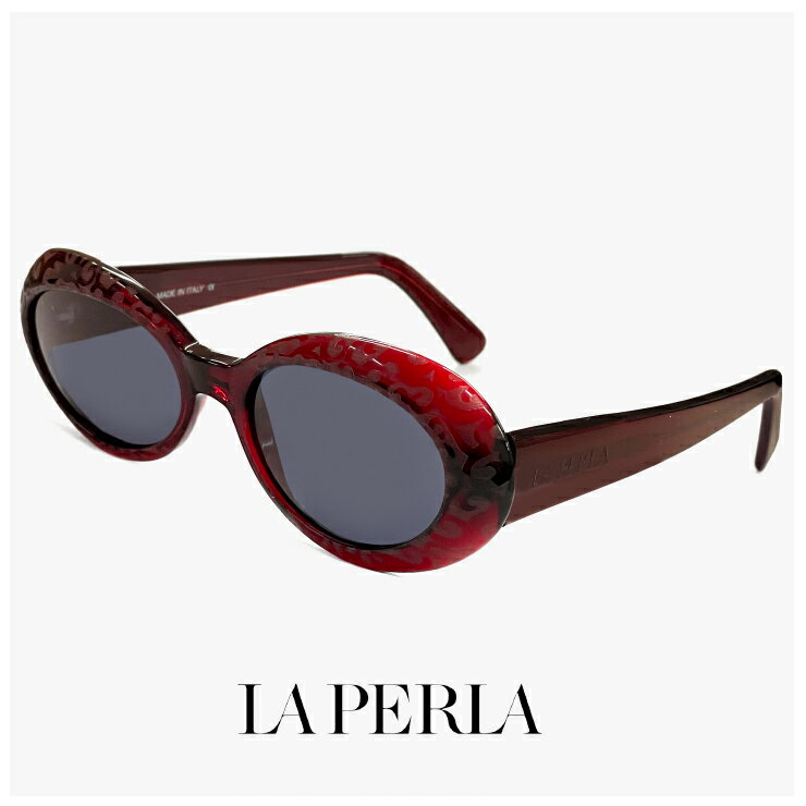 Rakuten - La Perla ラペルラ サングラス spe010-954 オーバル 型 レディース メンズ ユニセックスモデル フレーム イタリア製 クリアバーガンディ カラー