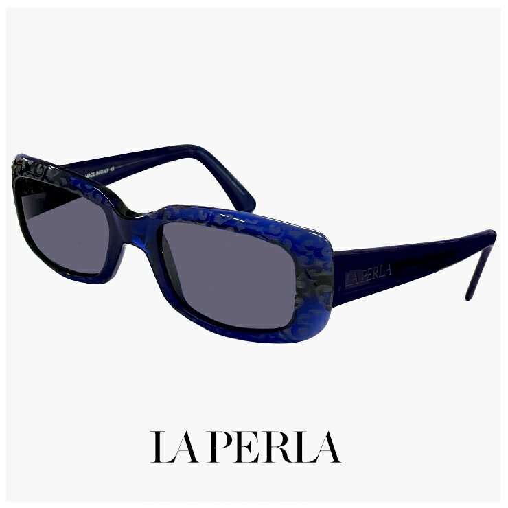 Rakuten - La Perla ラペルラ サングラス spe011-955 スクエア 型 レディース メンズ ユニセックスモデル フレーム イタリア製 クリアブルー カラー