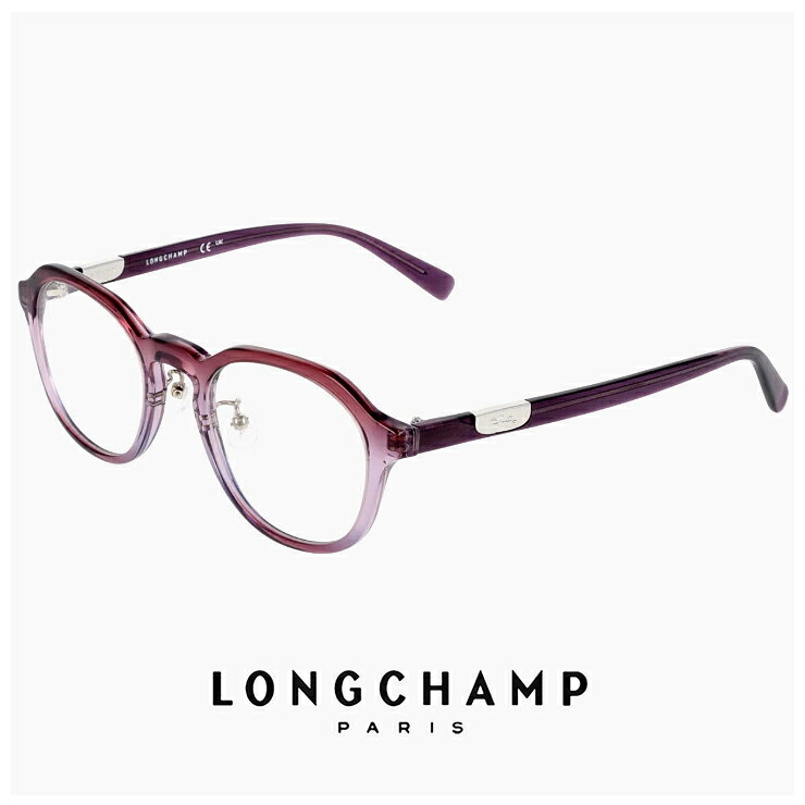 LONGCHAMP\\\' - レディース ロンシャン メガネ lo2789lbj-500 47mm longchamp 眼鏡 [ 度付き,ダテ眼鏡,クリアサングラス,老眼鏡 として対応可能 ] 度入り 度あり かわいい おしゃれ 軽量 ボストン 型 フレーム ブランド パープル グラデーション カラー