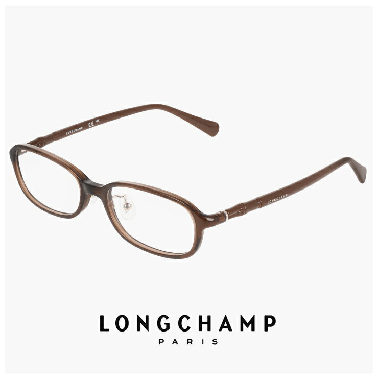 LONGCHAMP\\\' - レディース ロンシャン メガネ lo2806lbj-200 51mm longchamp 眼鏡 [ 度付き,ダテ眼鏡,クリアサングラス,老眼鏡 として対応可能 ] 度入り 度あり かわいい おしゃれ スクエア 型 丸眼鏡 ブランド 茶色 TRANSPARENT BROWN カラー
