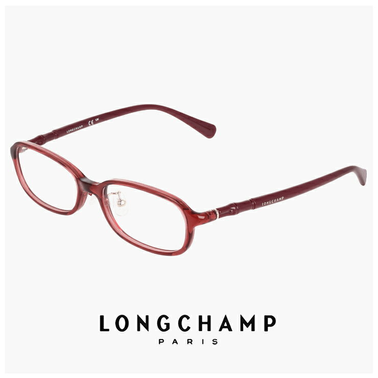LONGCHAMP\\\' - レディース ロンシャン メガネ lo2806lbj-601 51mm longchamp 眼鏡 [ 度付き,ダテ眼鏡,クリアサングラス,老眼鏡 として対応可能 ] 度入り 度あり かわいい おしゃれ スクエア 型 丸眼鏡 ブランド 赤縁 赤ぶち TRANSPARENT BURGUNDY カラー