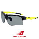 ニューバランス スポーツサングラス nb-08095x c01 New Balance ニュー バランス サングラス [ ゴルフ ランニング 自転車 野球 テニス アウトドア ] メンズ レディース ユニセックス モデル 1枚レンズ シールド型 ハーフリム ブラック 黒 フレーム nb08095x-1