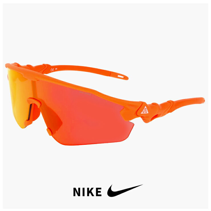 Rakuten - ナイキ スポーツサングラス IQ9341X 819 NIKE ACG VISTA PEAK サングラス 大きめ 大きい サイズ [ 自転車 野球 ゴルフ アウトドア ランニング マリンスポーツ ] メンズ レディース ユニセックス ハーフリム ビッグフレーム オレンジ カラー ミラーレンズ