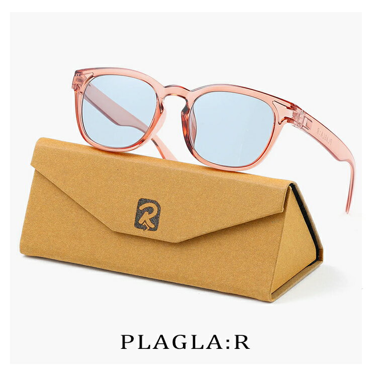 日本製 サングラス PLAGLA:R PGR-04 CLEAR ROSE / LIGHT BLUE プラグラ ライトカラー 薄い色 メンズ レ..