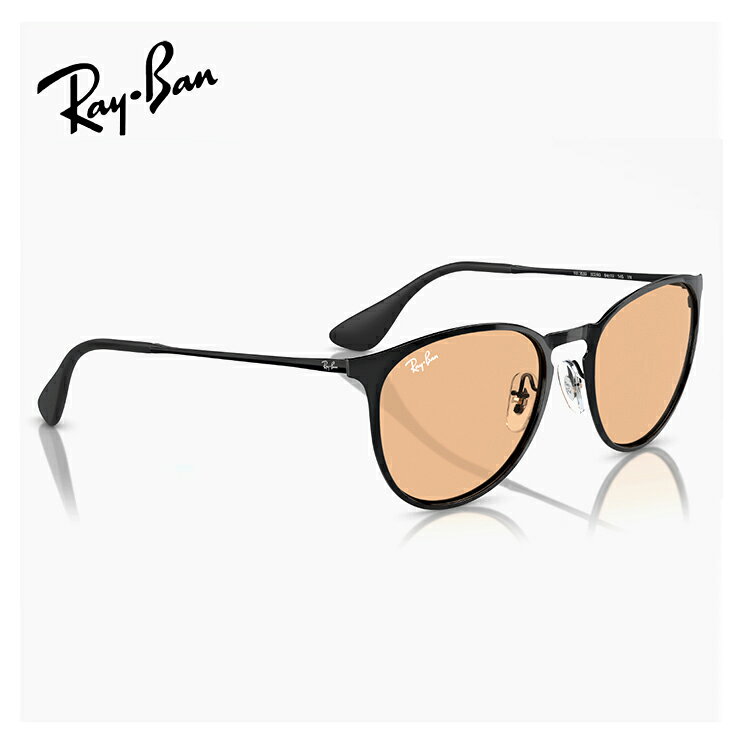 Rakuten - レイバン サングラス rb3539 002/93 54mm Ray-Ban ERIKA METAL metal エリカ メタル Mサイズ メンズ レディース ユニセックス モデル uvカット 紫外線対策 黒 ブラック 薄い色 薄色 レンズ フレーム