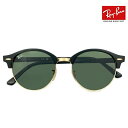 正規商品販売店 レイバン サングラス Ray-Ban rb4246 901 51mm クラブラウンド ラウンド メタル レディース メンズ rayban clubround Metal 丸サングラス ブラック 黒 カラー フレーム ガラス レンズ