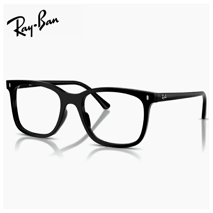 POLICE - レイバン メガネ 眼鏡 rx5446f 2000 53mm [ 度付き・伊達メガネ・クリアサングラス・老眼鏡として 対応可能な UVカット レンズ 付き ] Ray-Ban 眼鏡 メンズ rx5446f スクエア ウェリントン 型 フレーム めがね 黒縁 ブラック 黒ぶち フレーム
