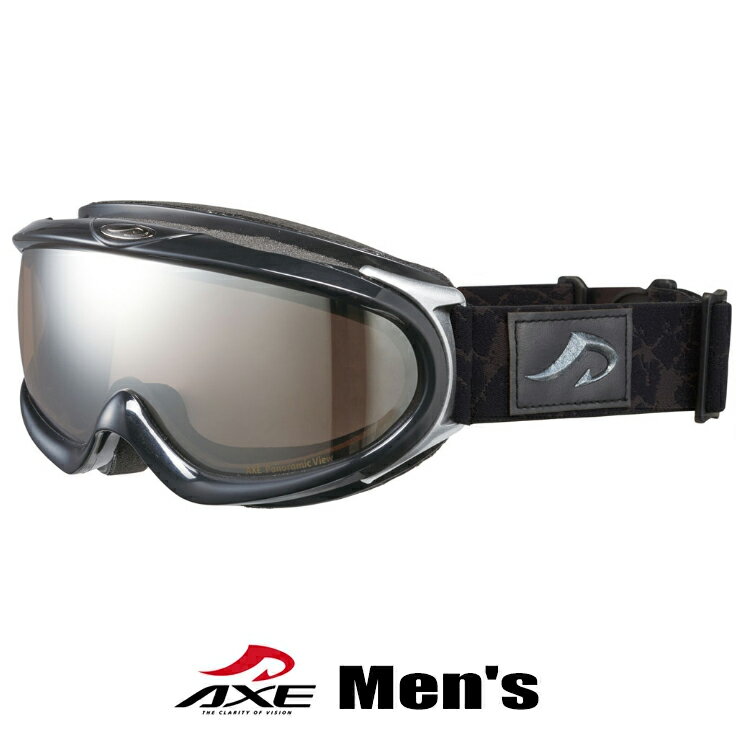 日本製 メンズ スノーゴーグル AXE ax888 wmd bk 全天候対応 アックス スノー ゴーグル 男性用 ax888-wmd 曇り止め 加工 ダブルレン...