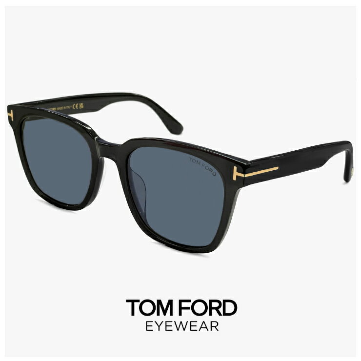 Rakuten - トムフォード サングラス FT1240-K 01a TOM FORD メンズ レディース ユニセックス モデル TOMFORD FT1240-K/S tf1240-k tf1240k ビックレンズ 黒縁 黒ぶち スクエア フレーム uvカット アジアンフィット
