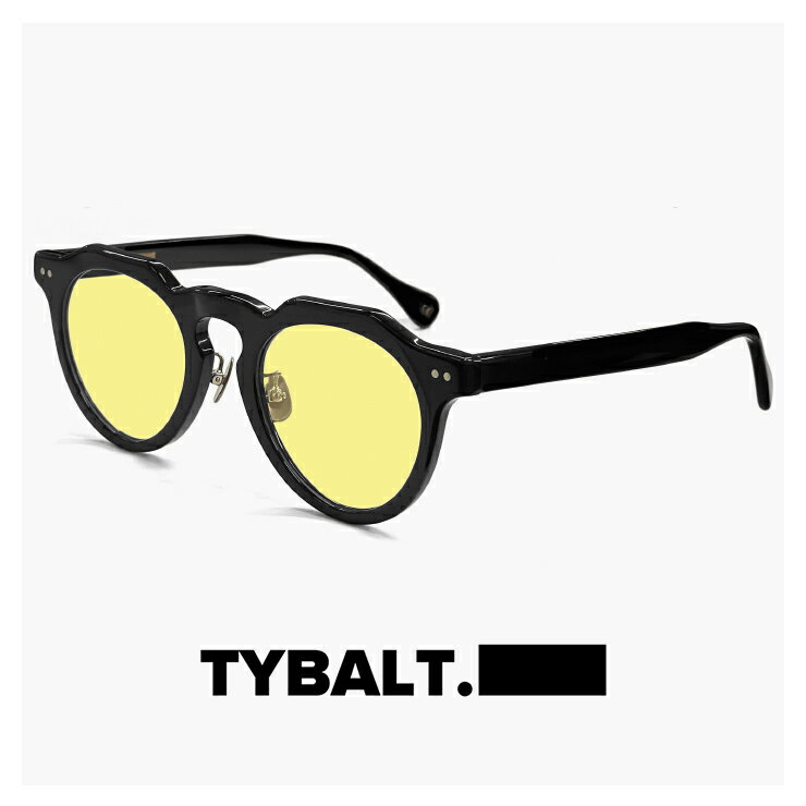 Rakuten - ティバルト サングラス TYBALT ts007 c1-3 メンズ レディース ユニセックス モデル uvカット ts007 malcolm マルコム クラウンパント 型 ブランド おしゃれ 黒ぶち 黒縁 太 太い フレーム 薄い 色 ライトカラー レンズ アジアンフィット ジャパンフィット