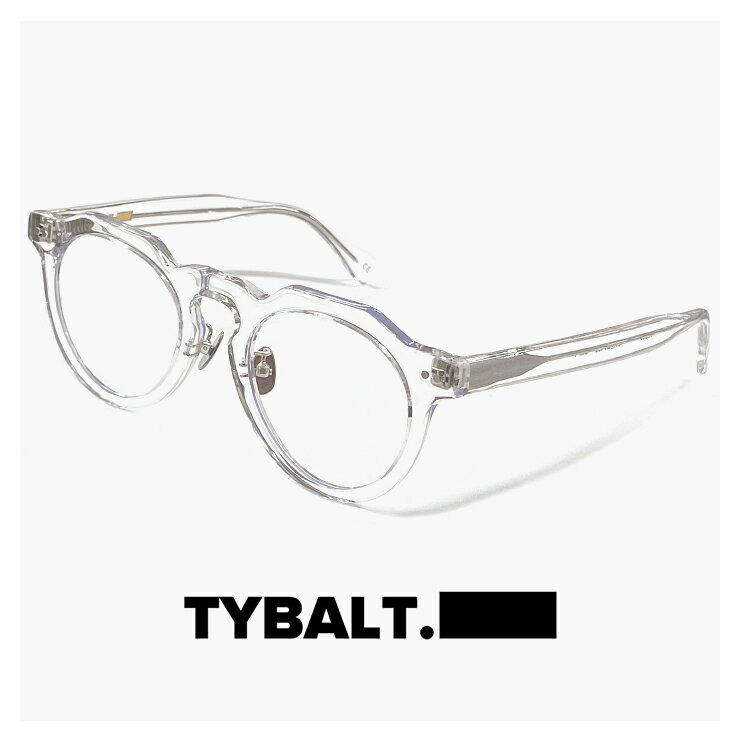 Rakuten - ティバルト メガネ ts007 c3-1 [ 度付き,伊達メガネ,老眼鏡 として対応可能 ]　TYBALT 眼鏡 malcolm マルコム 度あり 度入り おしゃれ uvカット クラウンパント 型 透明 クリア 太い 太 フレーム メンズ レディース ユニセックス アジアンフィット ジャパンフィット モデル