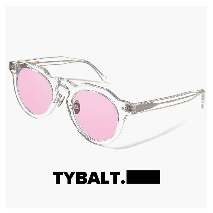 Rakuten - ティバルト サングラス TYBALT ts007 c3-3 メンズ レディース ユニセックス モデル uvカット ts007 malcolm マルコム クラウンパント 型 ブランド おしゃれ 透明 クリア 太 太い フレーム 薄い 色 ライトカラー レンズ アジアンフィット ジャパンフィット
