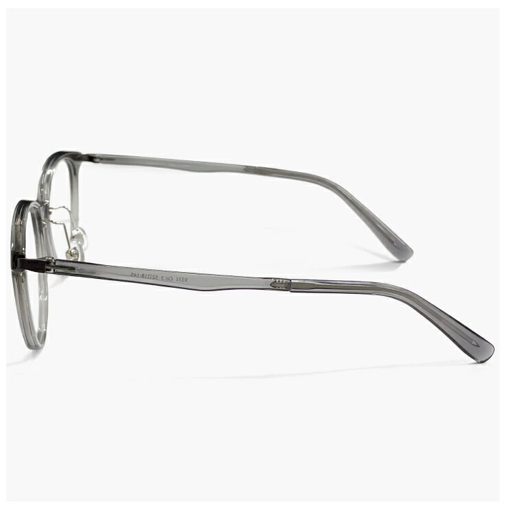 メガネ 9331-3 【レンズ代＋薄型追加料金0円】 [ 度付き 度なし 伊達メガネ 老眼鏡 対応 ] メンズ レディース ユニセックス 眼鏡 おしゃれ ボストン ウェリントン ボスリントン型 フレーム UVカット クリアグレー 追加料金で【ブルーライトカット レンズ PCメガネ】 3
