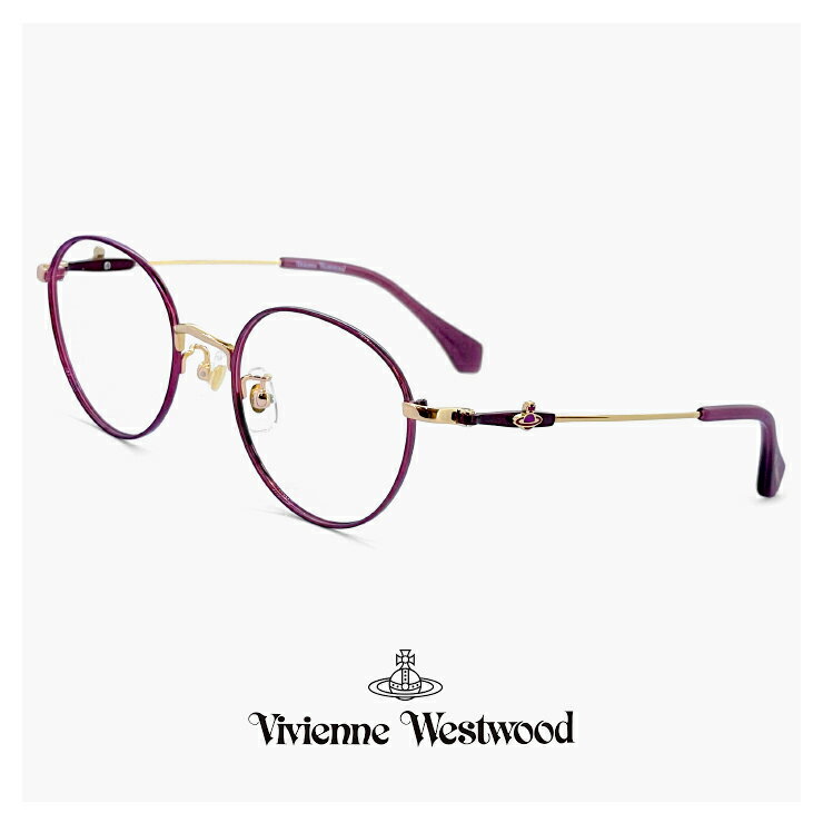 ヴィヴィアン・ウエストウッド ヴィヴィアン ウエストウッド メガネ レディース 40-0003 c01 48mm Vivienne Westwood 眼鏡 女性 [ 度付き,ダテ眼鏡,クリアサングラス,老眼鏡 として対応可能な UVカット レンズ 付き ] 40-0003 ブランド ボストン 型 メタル フレーム アジアンフィット モデル