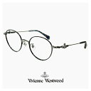 ヴィヴィアン・ウエストウッド ヴィヴィアン ウエストウッド レディース メガネ 40-0009 c03 48mm Vivienne Westwood 眼鏡 女性 [ 度付き,ダテ眼鏡,クリアサングラス,老眼鏡 として対応可能な UVカット レンズ 付き ] 40-0009 ボストン 型 丸メガネ メタル フレーム オーブ 黒ぶち 黒縁