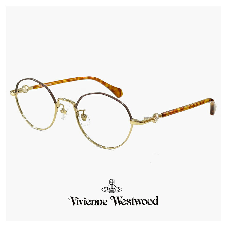 ヴィヴィアン ウエストウッド レディース メガネ 40-0010 c02 48mm Vivienne Westwood 眼鏡 女性  40-0010 多角形 型 メタル フレーム オーブ