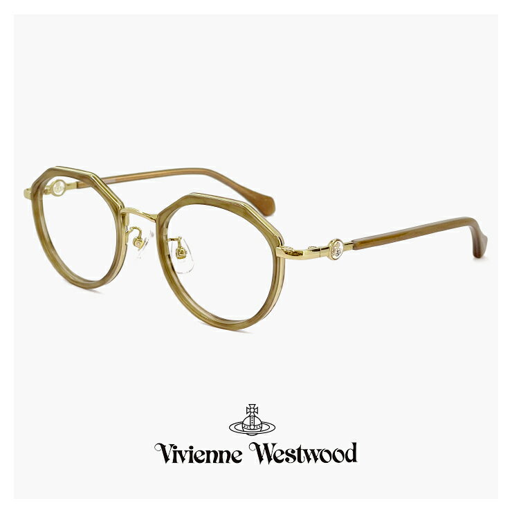 ヴィヴィアン ウエストウッド メガネ レディース 40-0012 c02 49mm Vivienne Westwood 眼鏡 女性 [ 度付き,ダテ眼鏡,クリアサングラス,老眼鏡 として対応可能な UVカット レンズ 付き ] 40-0012 クラウンパント 型 セル巻き メタル コンビネーション フレーム オーブ