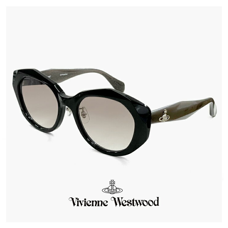 レディース ヴィヴィアン ウエストウッド サングラス 41-5002 c03 54mm Vivienne Westwood uvカット 紫外線対策 キャットアイ フォックス 型 フレーム 小さめ 小さい サイズ オーブ 黒 ブラック アジアンフィット モデル