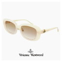 ヴィヴィアン・ウエストウッド レディース ヴィヴィアン ウエストウッド サングラス 41-5004 c01 54mm Vivienne Westwood uvカット 紫外線対策 オーバル スクエア 型 フレーム ホワイト ベージュ オーブ アジアンフィット モデル