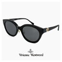 レディース ヴィヴィアン ウエストウッド サングラス 41-5005 c03 54mm Vivienne Westwood uvカット 紫外線対策 ウェリントン 型 フレーム 黒 ブラック オーブ アジアンフィット モデル