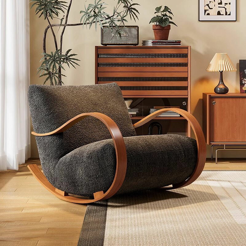 シングルソファー　ソファ　一人掛け　1人掛け　ロッキングチェア　揺れる　芸術感　リラックス　高品質　インテリア　柔らかい　高品質 新居祝い　引っ越し祝い　プレゼント　ギフト　母の日　父の日　オシャレ　おしゃれ　高品質 圧力解消 昼休み 休み時間 快適gzh2511-028