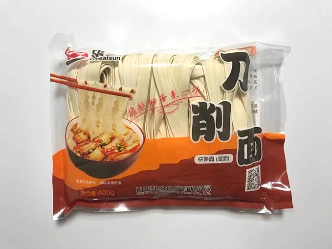 Rakuten - 望郷 刀削麺 400g 刀削面 湿面 湿麺 生めん とうしょうめん 鮮麺 業務用 家庭用 鮮面 生面 広めん 太麺 鮮メン 麺食のふるさと 中華食材 中華ヌードル 火鍋の具材 快熟面 備蓄食 中国 物産