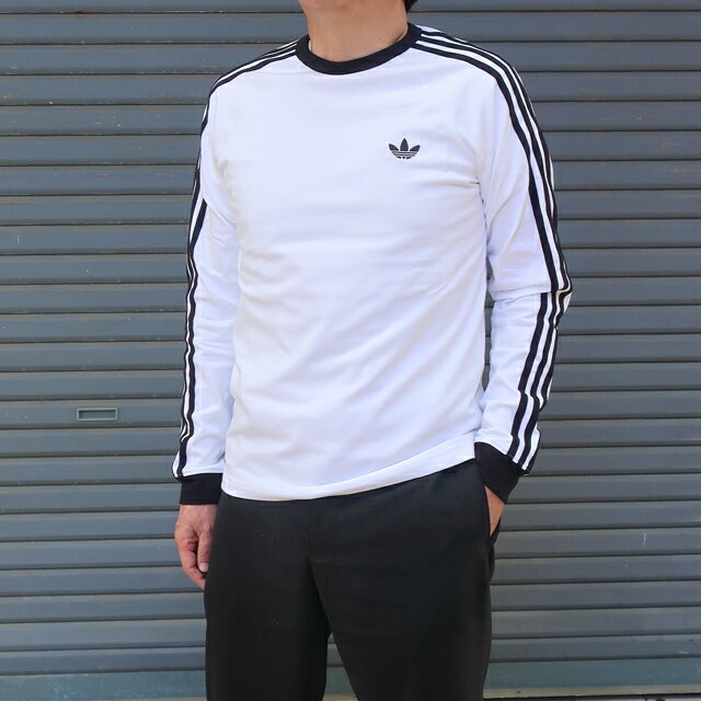아디다스 긴팔 티셔츠 맨즈 3 스트라이프 슬롱 슬리브 T셔츠 mce70 화이트 m/l/xl/2xl[adidas originals/오리지날스/men's/남성용/탑스/로고/트레포일/크루/스포츠/스트리트][2026년 모델][정규품]