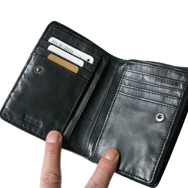 doubles ダブルス 財布 メンズ 牛革 メッシュ 二つ折り財布 wlo-7641【本革 レザー...