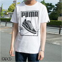 【夏物在庫処分セール】PUMA プーマ 半袖Tシャツ 594870 トラック SS メンズ ホワイト L/XL/XXL【男性/トップス/吸水/速乾/ドライ/クルー/プリント/スポーツ/ファッション/ストリート/プリント】【あす楽対応】【正規品】【税込】