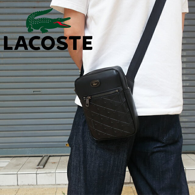 ラコステ lacoste ショルダーバッグ nh4486mr モノグラム クロスオーバー カメラバッグ【LACOSTE/カバン/VERTICAL CAMERA BAG/斜め掛け/コンパクト/ミニ/ギフト/プレゼント】【2026年モデル】【正規品】