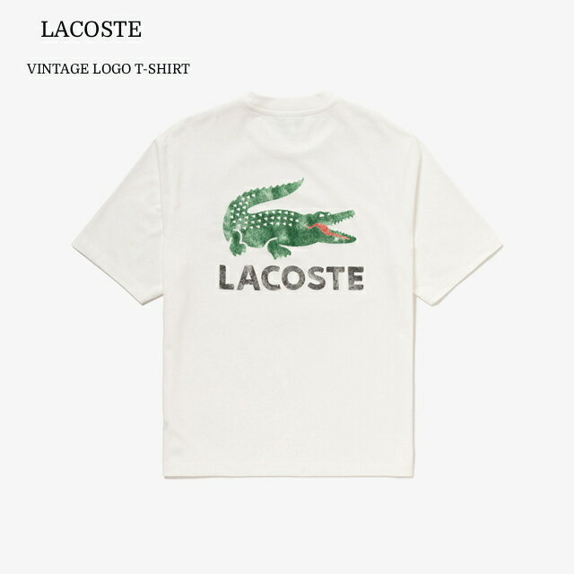 Rakuten - ラコステ tシャツ 半袖 ヴィンテージロゴ th9425-99 メンズ ホワイト 3/4/M/L【LACOSTE/男性/トップス/クルーTシャツ/ワニ/ワンポイント刺繍/プリント/父の日/ギフト/スポーツ/シンプル/カジュアル】【2026年モデル】【正規品】