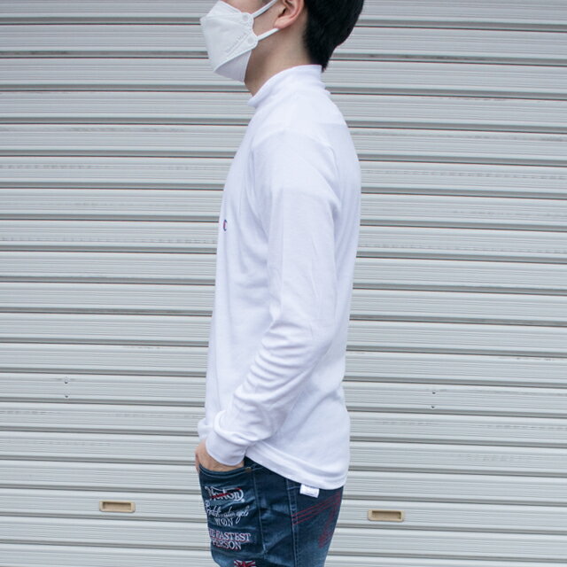 セール　チャンピオン インナー 長袖tシャツ メンズ ハイネック ロングスリーブ T...
