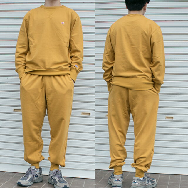 チャンピオン 上下セット champion スポーツライン スウェット クルートレーナー/ジョガーパンツ セットアップ c3-ls050 c3-ls253【Champion/メンズ/男性/スエット/トップス/ボトムス/ルームウエア/部屋着】