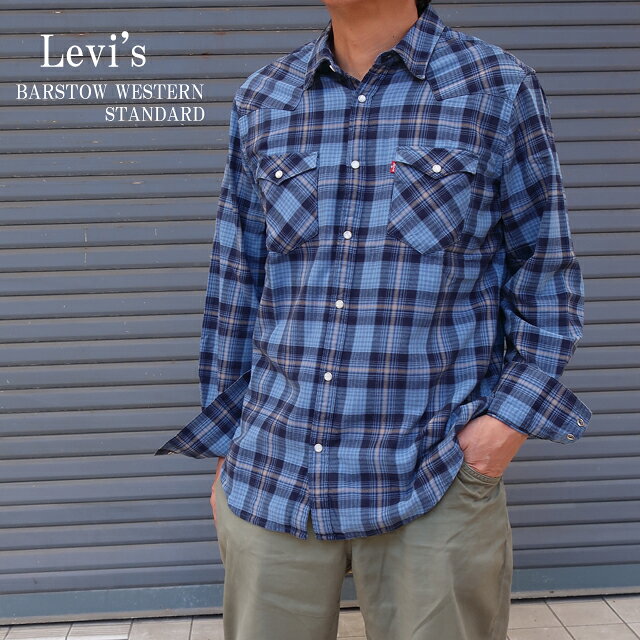 楽天市場】levis 長袖 チェック ウエスタンシャツの通販