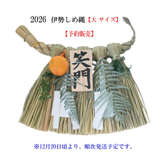 【予約販売】2026 伊勢 注連縄 しめ縄 【大 サイズ】【伊勢志摩/しめなわ/しめ飾り/正月飾り/ ...