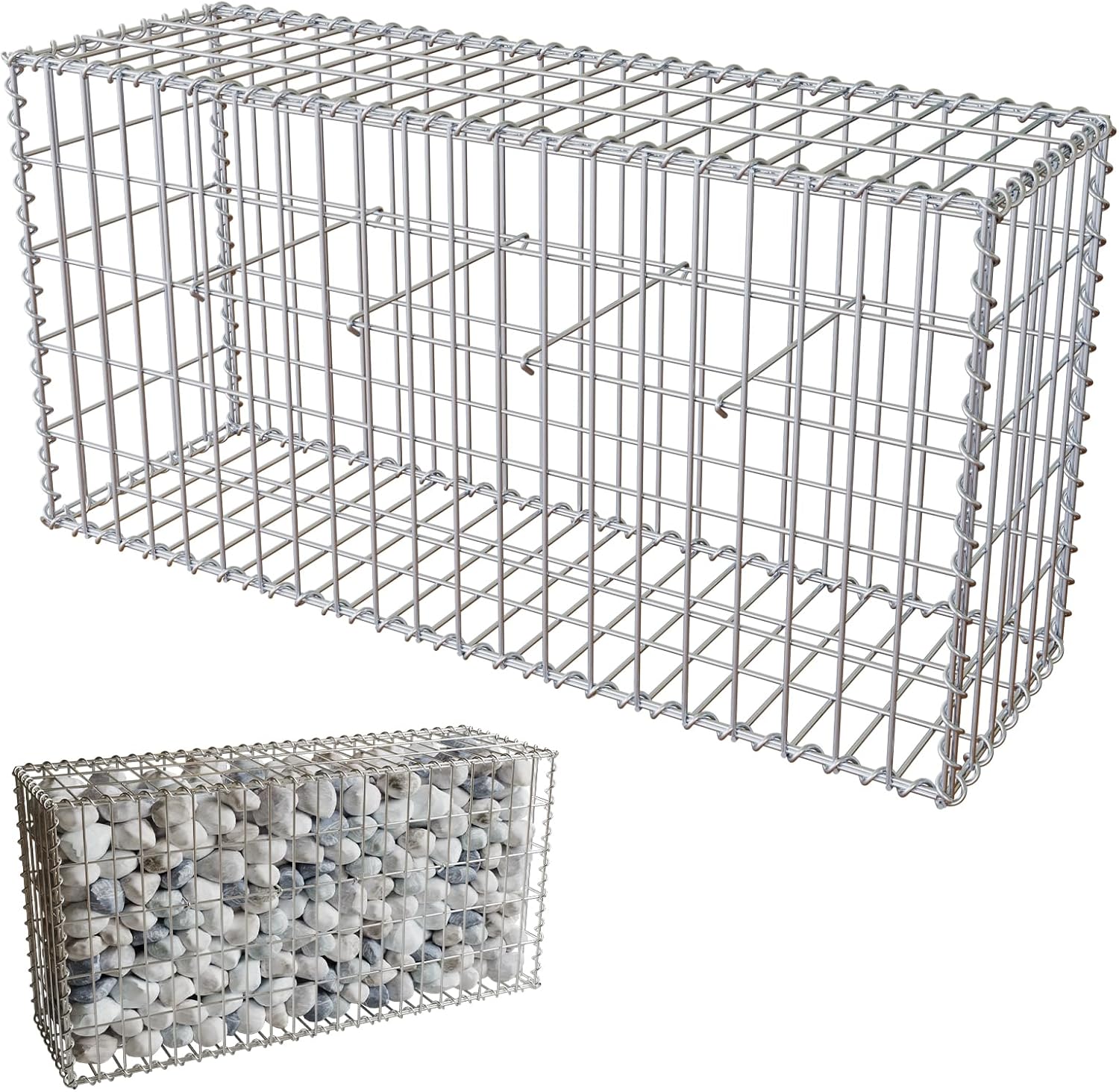 商品詳細 商品名 蛇籠バスケット 100x30x50cm 4mm 蛇籠プランター 蛇籠 ワイヤーメッシュ 溶接亜鉛メッキ鋼蛇籠 園芸用支柱 ガーデンバスケット フェンシング ランドスケープ用 サイズ 100x30x50cm 4mm カラー シルバー 材質 金属 商品概要 【高品質素材】防錆・耐候性に優れた亜鉛メッキ鋼材を使用しており、非常に安定性が高く耐久性に優れています。頑丈な造りで錆や腐食に強く、季節ごとに庭を彩ります。【メッシュグリッド】すべての交差点で横方向および縦方向のワイヤーをスポット溶接して形成されています。金網の直径は4mmと非常に頑丈です。付属のスペーサーフックにより、対向するワイヤーパネルをしっかりと接続し、石やその他の材料を充填しても各ガビオンケージの形状が保たれます。【最大の利点】岩や砂利を充填する簡易設計により、迅速な構築が可能です。風雨から守るために必要な箇所に、強力な擁壁を手軽に構築する手法を提供します。【組み立て簡単】組み立てに工具は不要です！隣接するグリッドを合わせ、スクリューロッドをねじ込んで固定するだけで、ガビオンバスケットをすぐにご使用いただけます。【使いやすい】住宅と商業施設の両方の景観に最適です。ガビオン（蛇籠）の上下カバーは閉じた際に内容物を固定し、非常に使いやすく設計されています。ニーズやスペースのレイアウトに応じて、これらのガビオンを単体で使用したり、組み合わせて植木鉢、ベンチ、石段、庭園用柱などとして活用したりできます。 商品情報 サイズ品目の寸法 （D x W x H）：30奥行きx100幅x50高さcm商品本体サイズ：30x100x50cm金網直径：4mmその他の詳細カラー：マルチカラー素材：PVC商品の説明住宅や商業施設の造園に適したガビオンバスケットです。錆びにくく耐候性に優れた亜鉛メッキ鋼材を使用しており、高い強度と耐久性を実現しています。庭を外部の影響から守る頑丈な屋外フェンスとして容易に構築できるほか、装飾的な景観フェンスとしてもお使いいただけます。 【注意事項】： ・当店の商品は全て国内から配送されます。 ・国内配送の商品は国内でのお買い物と同じく消費税が発生いたします。関税はかかりません。 ＊色がある場合、モニターの発色の具合によって実際のものと色が異なる場合がある。 メーカー希望小売価格はメーカーカタログに基づいて掲載しています