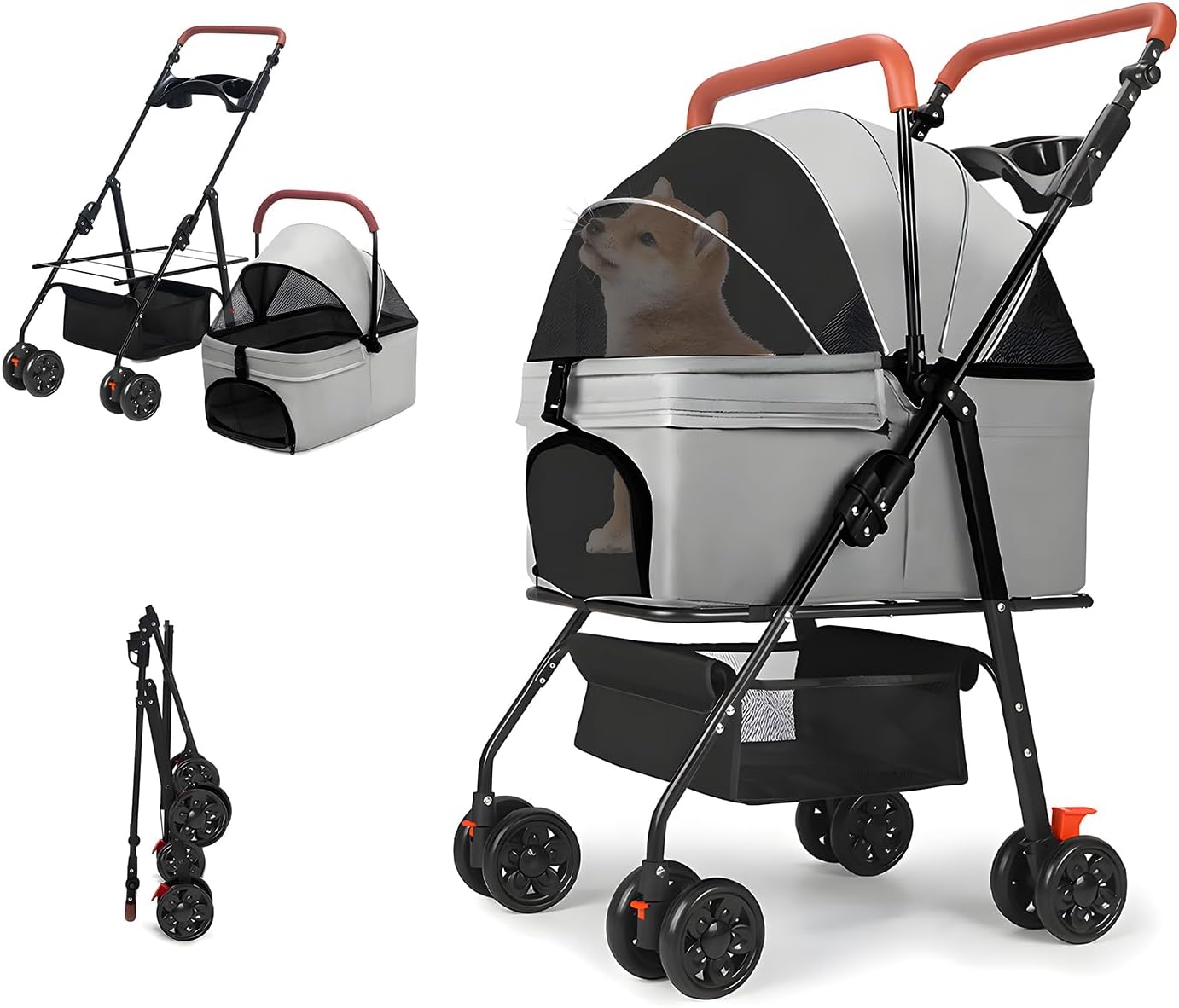 商品詳細 商品名 ペットカート 2WAY 分離式 カート 多頭用 犬 バギー ベビーカー ャリーバック ドライブボックス 4輪 360°回転キャスター付き 折りたたみ ドックカート カップホルダーとストレージバスケット付き 大容量 耐荷重15KG 取り外し可能 公園散歩 ショッピング 旅行 通院 トリミング 外出便利 グレー(56×50×103cm) サイズ 79x42x17cm カラー グレー 材質 金属 商品概要 商品情報 Specifications: Name: Pet Stroller (Detachable Carrier) Weight Limit: 44lbs Handlebar to Ground: 39.8" All measurements are manual and may vary by 1-3 cm. Color may be slightly darker or lighter due to screen and lighting configuration. 【注意事項】： ・当店の商品は全て国内から配送されます。 ・国内配送の商品は国内でのお買い物と同じく消費税が発生いたします。関税はかかりません。 ＊色がある場合、モニターの発色の具合によって実際のものと色が異なる場合がある。 メーカー希望小売価格はメーカーカタログに基づいて掲載しています