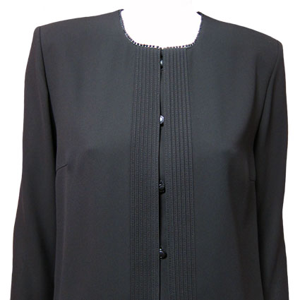 ブラックフォーマル レディース ブラウス 単品 喪服 夏用 日本製 ふんわりレイヤードのピンタックブラウス 八分袖 ミセス シニア 女性 40代 50代 60代 礼服 大きいサイズ sunlook-10001103 貴女だけのフォーマルSunLook サンプル画像3