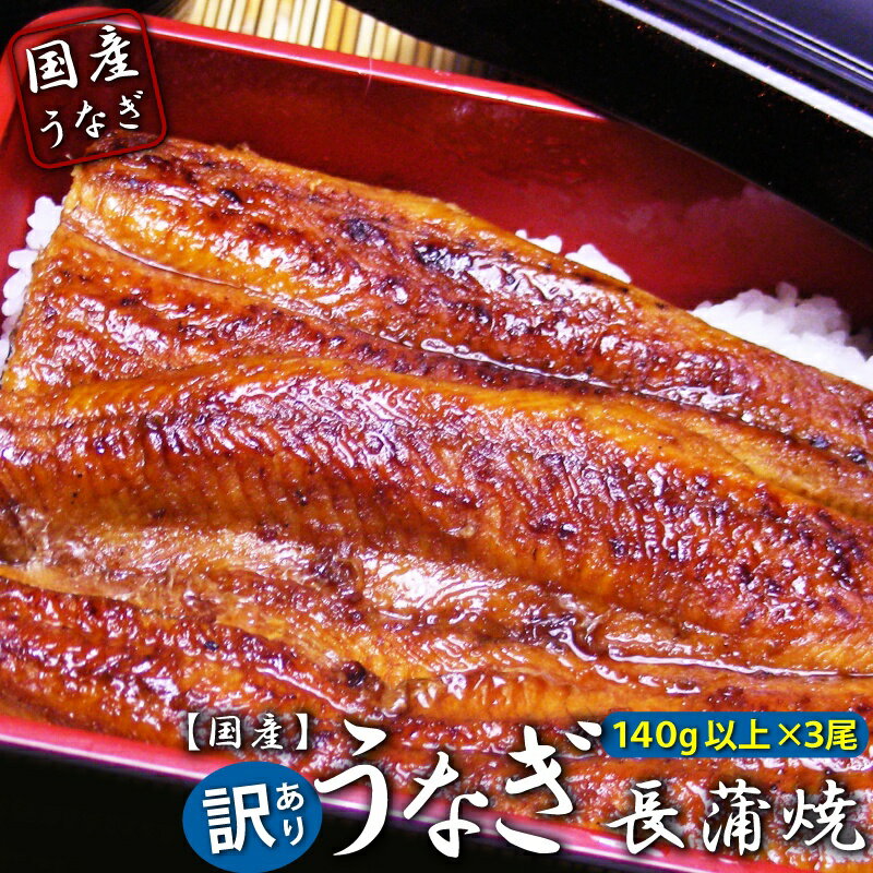 国産 鹿児島県 うなぎ長蒲焼140g以上× 3尾 【送料無料】父の日 ご贈答 鰻 ウナギ 蒲焼 訳あり ワケアリ 冷凍 うなぎ蒲焼 鹿児島 鰻の蒲焼き うなぎの蒲焼 国産うなぎ蒲焼 国産うなぎ 国産鰻 国産ウナギ 訳ありうなぎ レンジ 温めるだけ 魚 湯煎