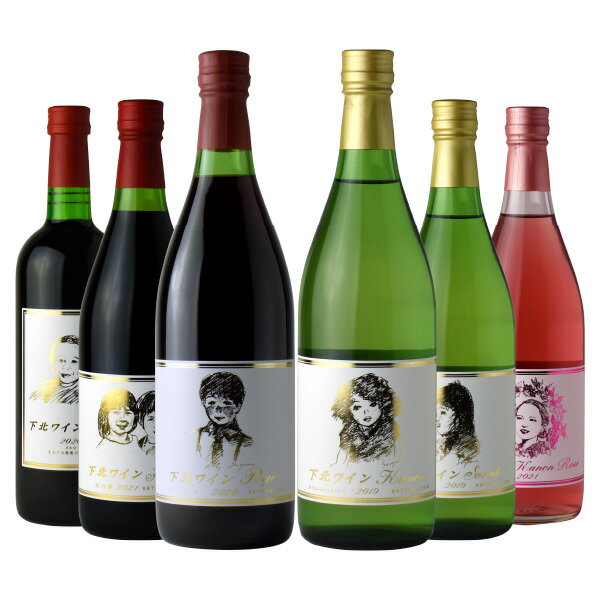 下北ワイン赤白ロゼ6本セット［720ml×6本］　　　【青森県 むつ市 日本ワイン ワイン プレゼント ギフト 母の日 父の日 敬老の日 誕生日 御中元 御歳暮 手土産 クリスマス バレンタインデー ホワイトデー 内祝 サンマモルワイナリー】