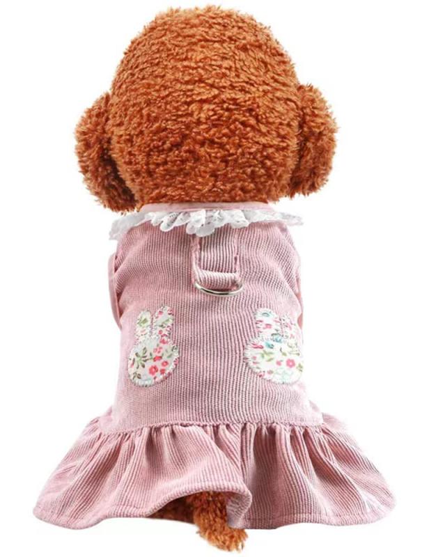 ZYYRSS ペット服 犬の服 猫の服 犬 ワンピース ドレス スカート 洋服 可愛い うさぎ姫フラワードレス 散歩着 お出かけ 部屋着 記念撮影 小中型犬 ワンピース 春夏秋 (L, ピンク)【材質】ポリエステル、綺麗な刺繍やレースで飾り、こんなワンピースを着せると、愛犬や愛猫がもっと可愛くなります。【可愛いスカート】猫と犬のお気に入りのドレス。うさぎのデザイン、めちゃくちゃ可愛いです。洋服感覚で着用できるのも魅力です。毎日のお散歩が待ち遠しくなります。【春夏秋の贈り物です】細工が緻密である、子犬への素晴らしい春夏秋の贈り物です。ペットの肌を傷つけず、皮膚疾患を予防できます。毛まみれを避けるのために部屋着として使えます洋服感覚で着用できるのも魅力で、女の子の可愛いがギュッと詰まったコットンキャンディみたいなペットワンピースです。【ペットに適用】このペット服の小中型犬/猫に適していますが、大型犬には適していません。ポメラニアン、ダックスランド、ヨークシャーテリア、フレンチブルドック、チワワ、テディ、プードルなどの小型犬と猫にピッタリします。【場合】イベント、誕生日、パーティー、写真撮影の時にもこのペット服を着ます。イベントや記念撮影で使うもよし、愛犬と楽しい時を過ごして下さいね。お友達や親族にワンちゃんを飼っている方へのプレゼントとしてもとっても喜ばれます。