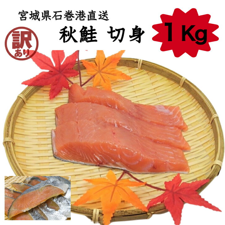 訳あり 石巻直送 秋鮭切身 1kg 送料無料秋鮭 切り身 冷凍 1キロ 宮城県 さけ 鮭 サケ 石巻 国産 サーモン ワケあり 食品 金華山沖石巻港 新鮮 わけあり食品 美味しい おかず 朝ごはん 大特価 白鮭