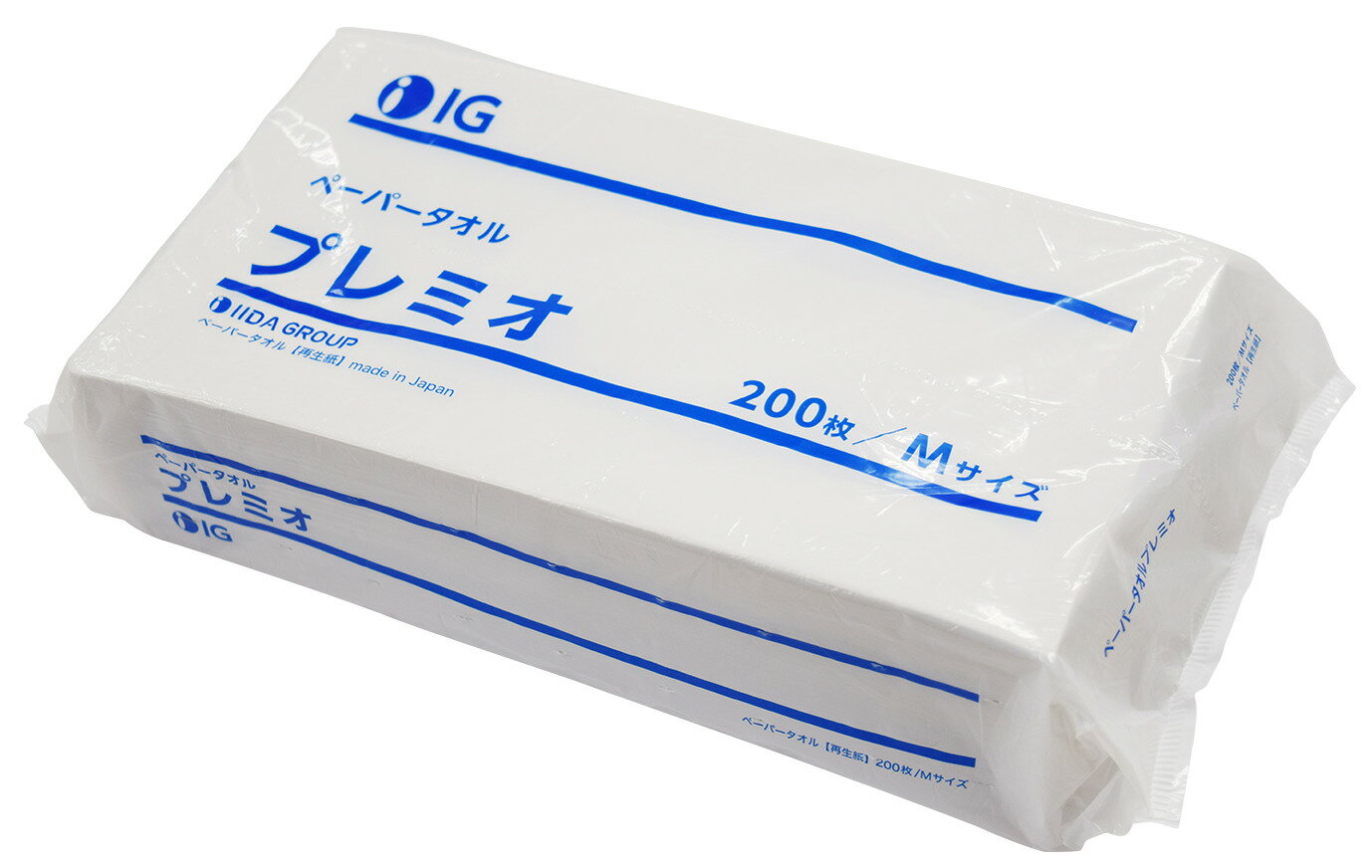 【30箱/1ケース】　ペーパータオル　1パック200枚入り【再生紙】　安心のIGブランド　サイズ：230×220 中判 業務用 1