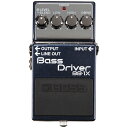 BOSS BB-1X BASS DRIVERベース・サウンドの艶や太さを余すところなく発揮このペダルはベースサウンドの根本となる部分の音色づくりを行うプリアンプのようなペダルです。接続すると音のキャラクターが決まってしまう個性バリバリのペダルではなく、ベースやアンプ本体、演奏者の個性や特徴を最大限に引き出してくれる引き立て役となるようなペダルになっております。演奏のニュアンスを的確に捉えていい部分を最大限に増幅してくれる新発想で作られています。楽器と演奏者の個性を活かし、長所を伸ばすようなペダルになっています。〜本製品の特徴〜●ベースやアンプの個性を活かして図太くパンチのあるサウンドへ。●どのようなプレイでもダイナミクスを失わずロー・エンドが痩せることのない最新の歪み。●2 軸の BLEND つまみによりダイレクト音とエフェクト音を直感的にブレンド。●驚異的な音色コントロール幅を誇る LOWとHIGH のトーンつまみ。●ベース・アンプ用の OUTPUT 端子とPA やレコーダーに直接バランス接続できるLINE OUT 端子の 2 系統出力。●数々のベーシストや PA エンジニアの協力の下、チューンナップされたLINE OUT 専用の実戦向け音色。●スペシャル・エディションにふさわしいプレミアム仕様の外観。■仕様等■・コントロール：ペダル・スイッチ、LEVELつまみ、BLENDつまみ、LOWつまみ、HIGHつまみ、DRIVEつまみ・インジケーター：CHECKインジケーター（バッテリー・チェック兼用）・接続端子：INPUT端子、OUTPUT端子、LINE OUT端子（TRS標準タイプ）、ACアダプター端子（DC9V）・電源：アルカリ電池（9V形）またはマンガン電池（9V形）、ACアダプター（別売）・消費電流：54mA・連続使用時の電池の寿命（使用状態によって異なります）アルカリ電池：約6時間関連タグ：ボス ボスコン 歪み ベースドライバー エフェクター ペダル ストンプ仕様詳細・対応動作条件は、メーカーサイトの情報をご確認の上、お買い求めください