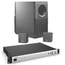 BOSE FS3-2 IZA2120-LZ 導入セット（スピーカー2本） BOSEの小型壁掛け型スピーカー2本＆迫力のウーハーと、同社高品位パワーアンプのセット。わずかリンゴ大の大きさのサテライトユニットとボーズの独自技術「アクースティマス」を採用したベースモジュールを組み合わせたシステムで、サイズを超えたサウンドを空間を創造します。天井埋め込みスピーカーや小型の吊り/掛けスピーカーを十分超える迫力ある音を楽しめる製品ですので、耳で聞こえるこだわりだけでなく、「魅せる」こだわりもアピールできる「ひとクラス上のシステム」をご検討の方には、お奨めのシステムです。セット内容・BOSE FS3-2 ×1セット(サテライトスピーカー×2、ベースモジュール×1)・BOSE IZA2120-LZ ×1台下記のような空間に対応します【一般的なBGM】（カフェなど）【音を演出として使った店舗】（アパレルショップなど）※ベースモジュールからサテライトスピーカーまでのケーブルは最長で20m程度で使用してください。ケーブルが長すぎる場合は音量が小さくなったり、ノイズの原因となります。関連タグ：ボーズ 設備音響仕様詳細・対応動作要件は、本製品メーカーサイト情報をご参照の上、お買い求めください。